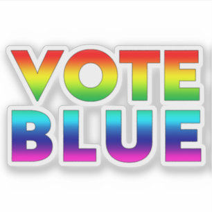 "Vote Blue" pride lgbtq lgbt rainbow colours
