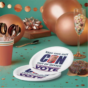 Vote Blue Resist 2024 Presidential Paper Plate