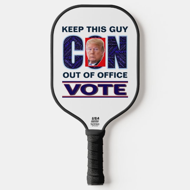 Vote Blue Resist 2024 Presidential Pickleball Paddle (Front)