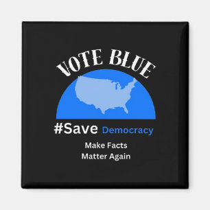 Vote Blue Save Democracy Sticker Magnet
