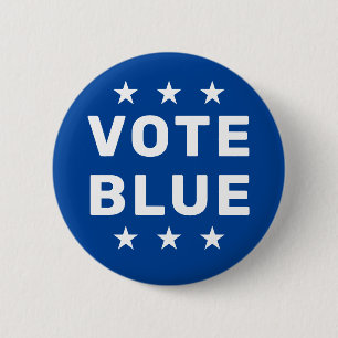Vote Blue sign 2 Inch Round Button