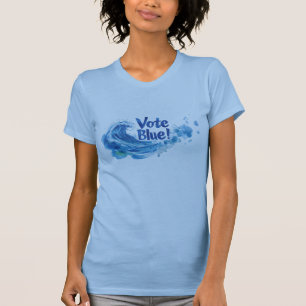 Vote Blue! Tsunami Wave T-Shirt