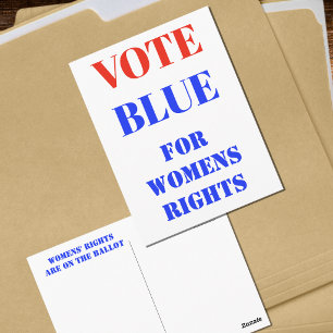 Vote Blue Voting USA Democratic Political Red Blue Postcard