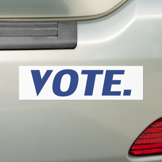 vote blue white - car Bumper Sticker (On Car)