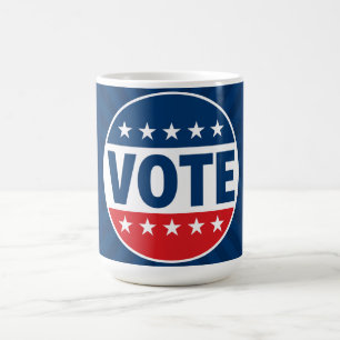 VOTE Bold Campaign Badge Design Coffee Mug