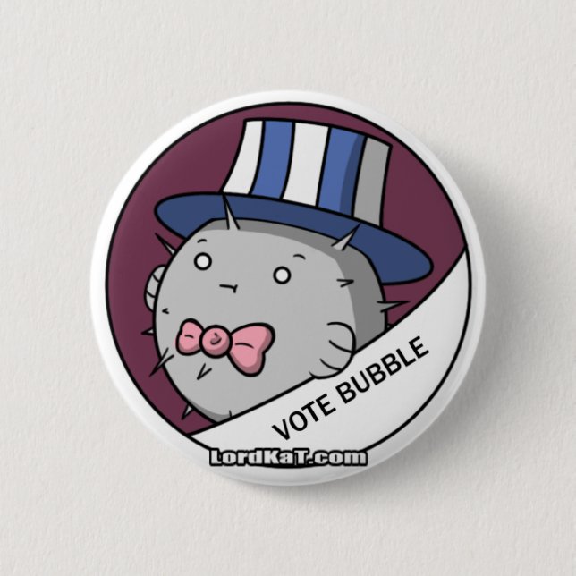 Vote Bubblefish Button (Front)