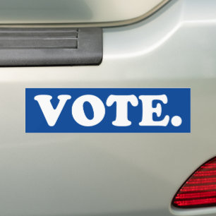 vote - Bumper Sticker voiture bleu blanc
