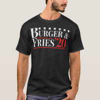 Vote Burger & Fries 2020  Funny Hamburger & French