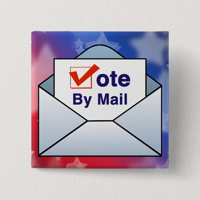 Vote By Mail 2 Inch Square Button (Front)