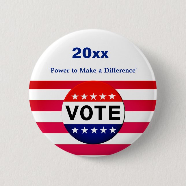Vote - Campaigning - Power 2 Inch Round Button (Front)