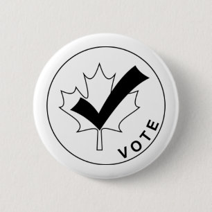 VOTE Canada Button - Black