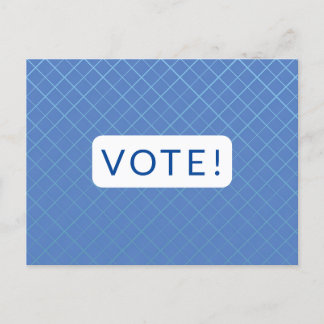Vote Carte postale - blanc sur bleu
