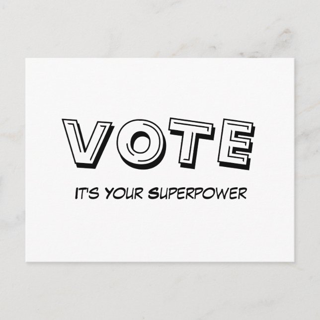 Vote: C'est votre carte postale de superpuissance (Devant)