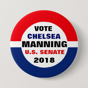 Vote Chelsea Manning 2018 3 Inch Round Button