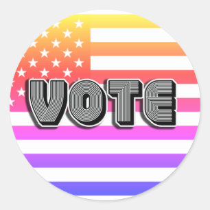 VOTE CLASSIC ROUND STICKER