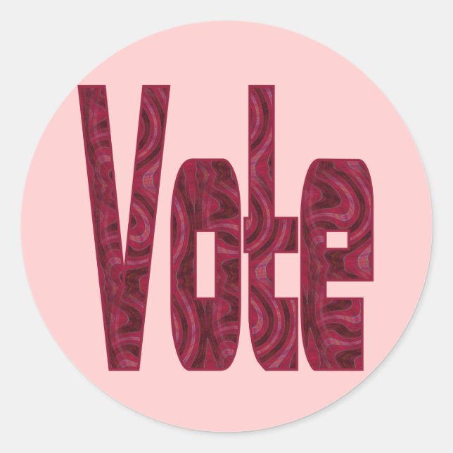 vote classic round sticker (Front)