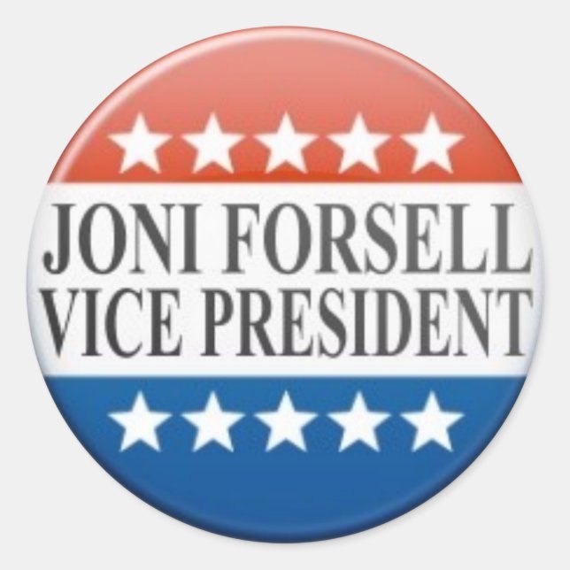 vote classic round sticker (Front)