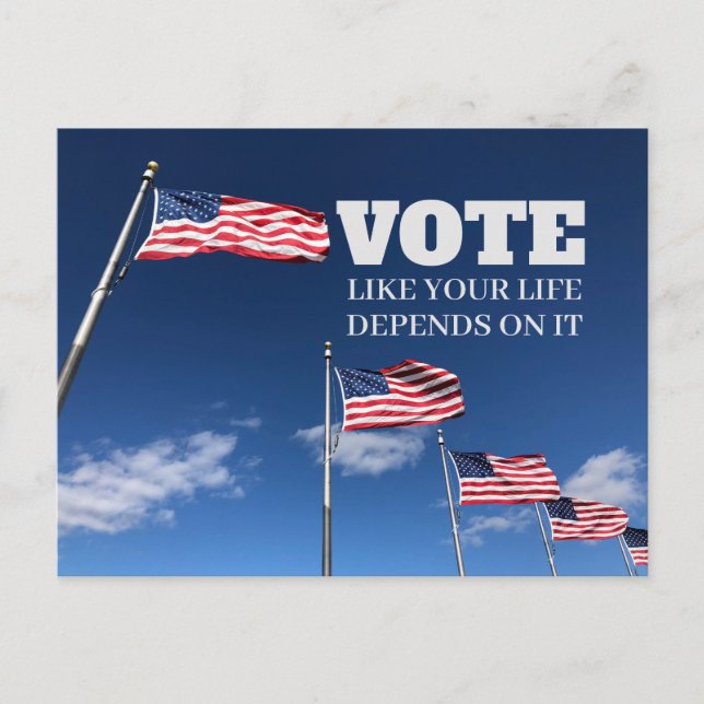VOTE Comme Votre Vie Dépend De Sa Carte Postale (Devant)