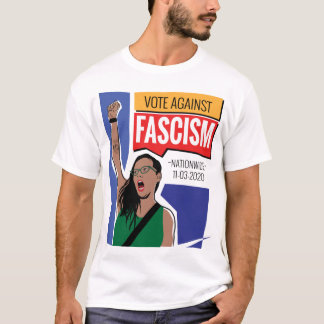Vote contre le T-shirt de l'homme fasciste