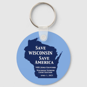 Vote Crawford for Wisconsin Supreme Court Keychain