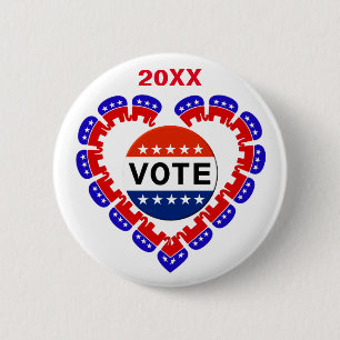 Vote Customizable Republican Button
