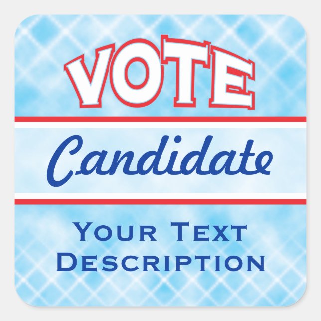 VOTE Customize Text Stickers (Front)