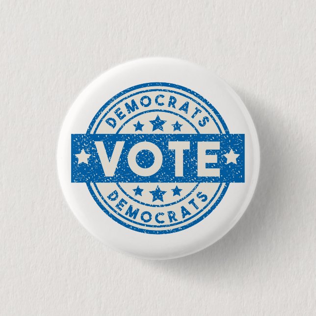 Vote Democrat 1 Inch Round Button (Front)