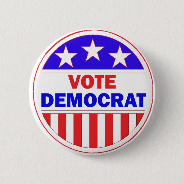 Vote Democrat 2 Inch Round Button (Front)