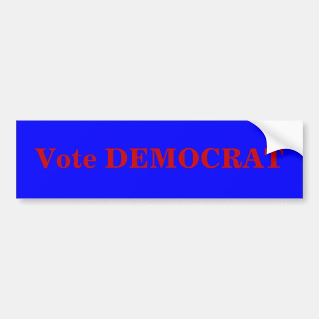 Vote DEMOCRAT Bumper Sticker (Front)