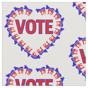 vote democrat donkey fabric