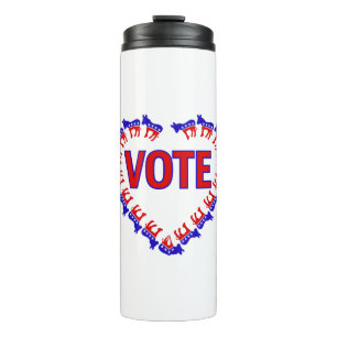 vote democrat donkey thermal tumbler