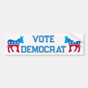 Vote Democrat with Donkeys Bumper Sticker