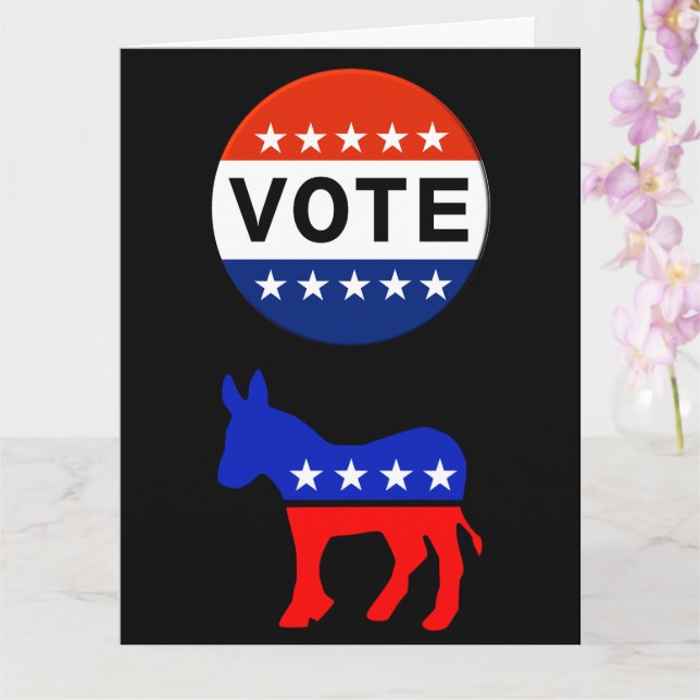 Vote Democratic Greeting Card (Orchid)