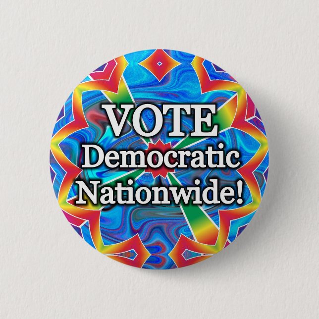 Vote Democratic Nationwide! 2 Inch Round Button (Front)