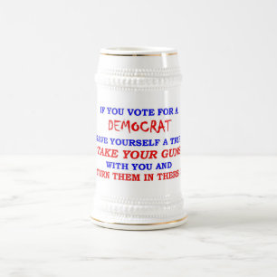 VOTE DEMOCTAT BEER STEIN