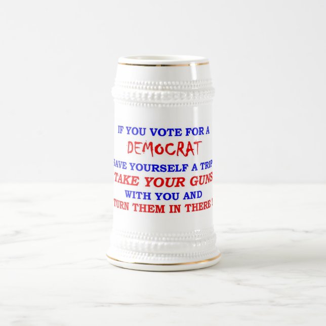 VOTE DEMOCTAT BEER STEIN (Center)