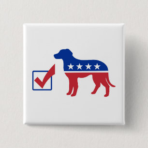Vote Dog Pin