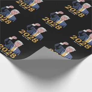 Vote Donald Trump 2028 Pro Trump USA Flag Wrapping Paper