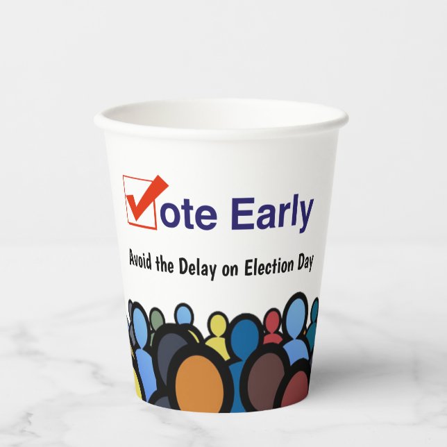 Vote Early Paper Cups (Front)