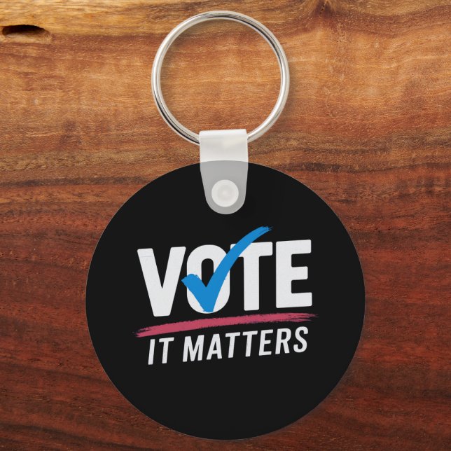 Vote Election 2024 Voter Democrat Politics  Keychain (Front)