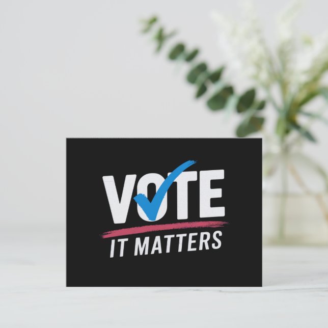 Vote Election 2024 Voter Democrat Politics  Postcard (Standing Front)
