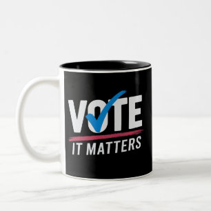 Vote Election 2024 Voter Democrat Politics  Two-Tone Coffee Mug