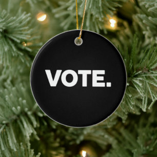 Vote Election 2024 Voting Rights Suffrage Ceramic Ornament
