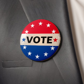 Vote Election America Politic Red White Blue 2 Inch Round Button