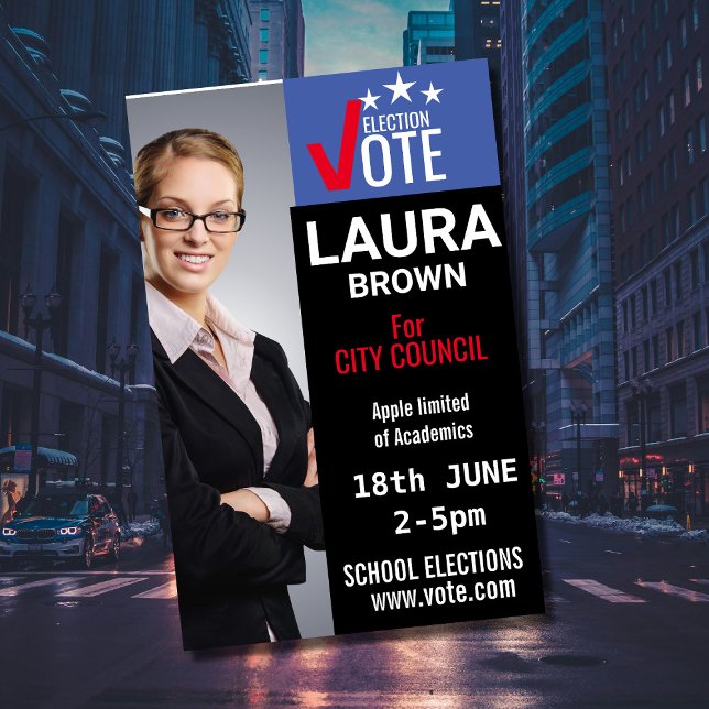 Vote Election Campaign Flyer Template with Photo | (Creator Uploaded)