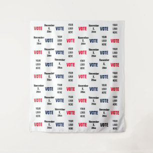 Vote Election Campaign Logo Selfie Background Tapestry