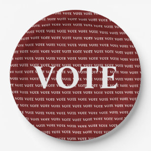 Vote Election Vote Paper Plate