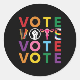Vote Equality Progress Sticker1 Classic Round Sticker