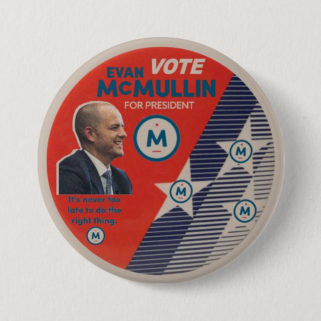 Vote Evan McMullin 2016 3 Inch Round Button (Front)