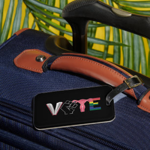 Vote Feminist Women's Rights Banned Books LGBTQ Luggage Tag